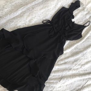 Black high low dress